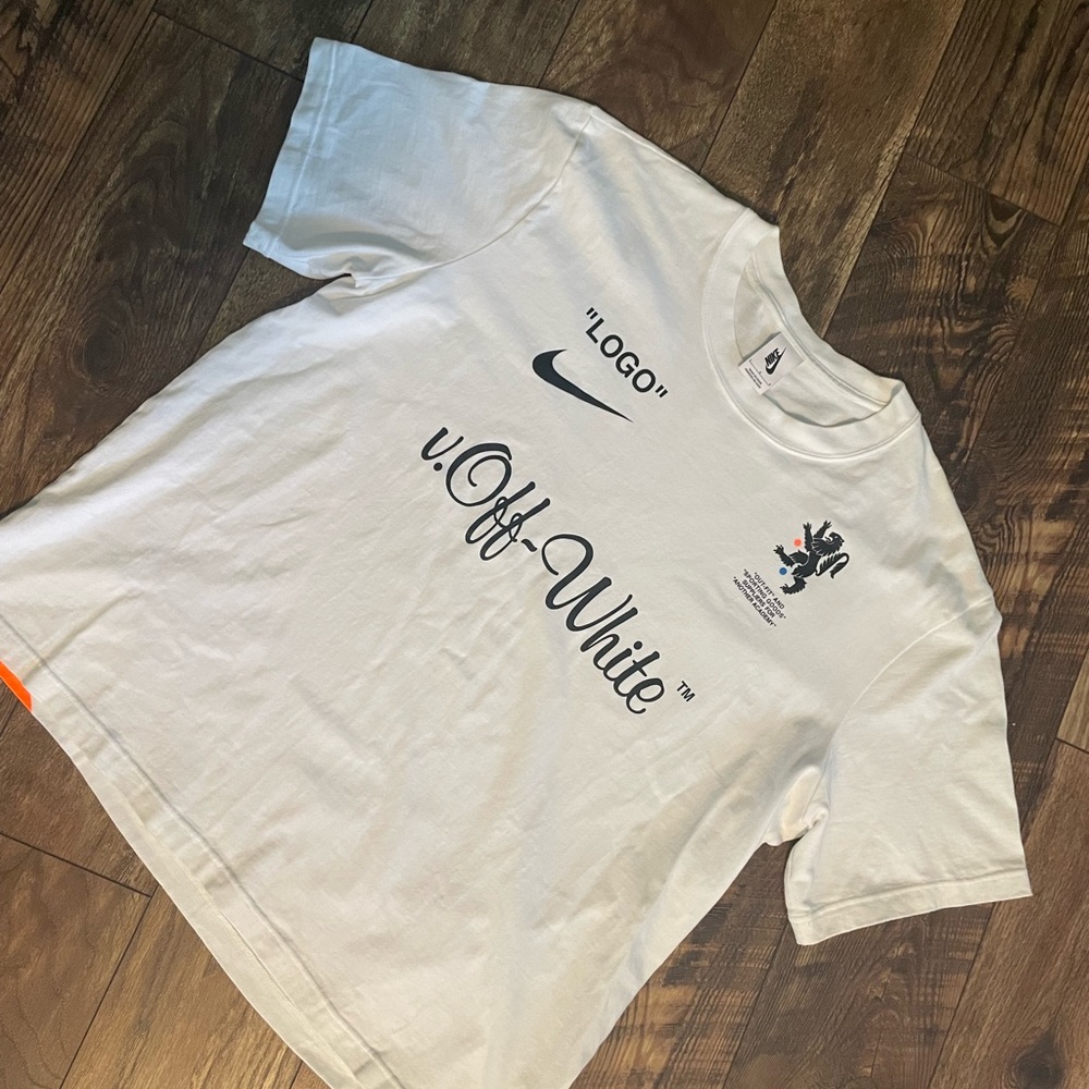 NikelabX OFF-WHITE Mercurial NRG XTee in white size Large